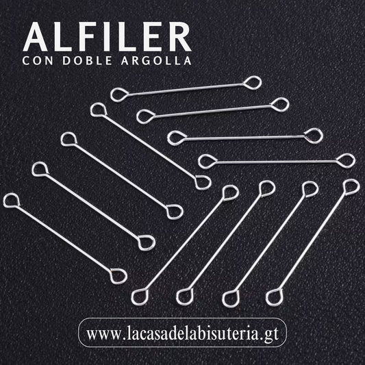 Alfiler con doble argolla