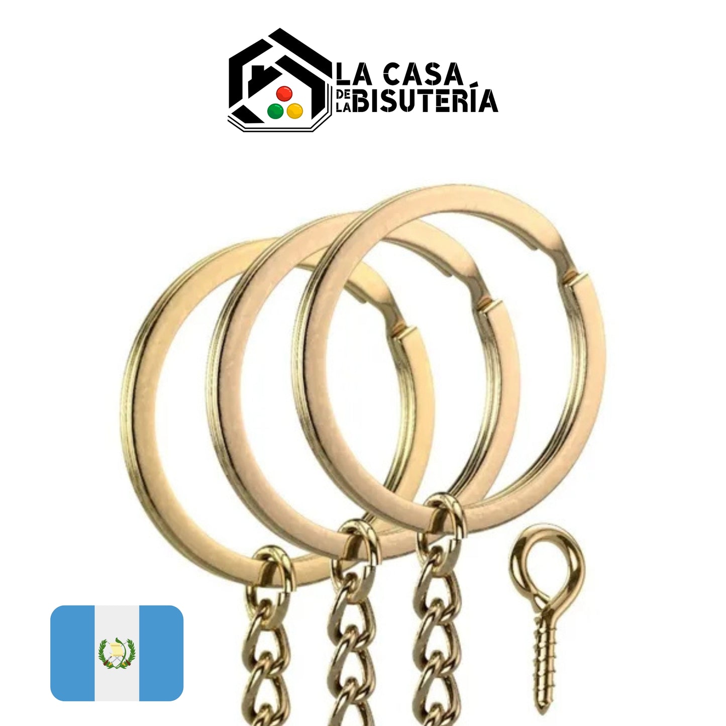 Argollas de llavero con armella
