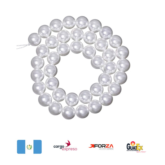 Perla cristal No. 10 blanca