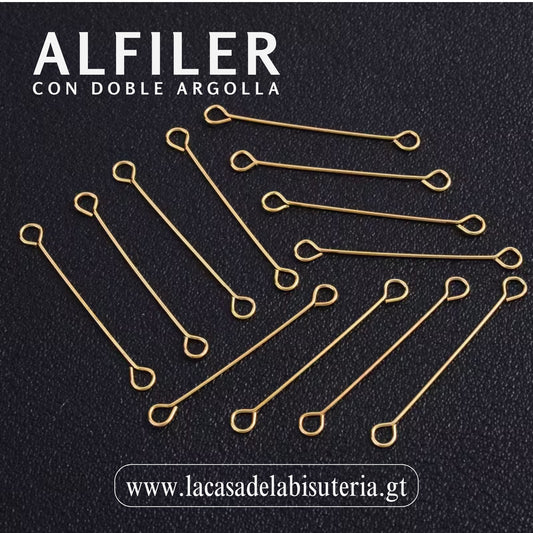 Alfiler con doble argolla